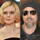 Elle Fanning and Brad Pitt
