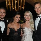 Derek Hough, Hayley Erbert, Julianne Hough and Brooks Laich attend the 2017 Creative Arts Emmy Awards Creative Arts Ball 