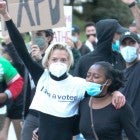 Jaime King in protest