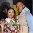 Nicki Minaj and Kenneth Petty at a Marc Jacobs NYFW event in February 2020 in New York City