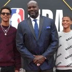 Shaquille O'Neal with his sons Shareef and Shaqir