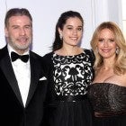 John Travolta and his wife Kelly Preston and daughter Ella Bleu Travolta (C) during the party in Honour of John Travolta's receipt of the Inaugural Variety Cinema Icon Award during the 71st annual Cannes Film Festival at Hotel du Cap-Eden-Roc on May 15, 2018 in Cap d'Antibes, France