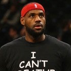 LeBron James of the Cleveland Cavaliers wears an "I Can't Breathe" shirt in 2014