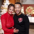 Chrissy Teigen and John Legend at a press junket for their 2018 special A Legendary Christmas With John and Chrissy