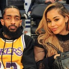 Nipsey Hussle and Lauren London at lakers game in 2017