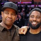 Actors Denzel Washington and son John David Washington attend a basketball game between the Los Angeles Lakers and the San Antonio Spurs at Staples Center on December 05, 2018 in Los Angeles, California. 