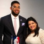 Cruz posed with her son as he had his official pictures taken by team photographer David Sherman after being named NBA Rookie of the Year in 2016