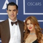 Sacha Baron Cohen and Isla Fisher 2021 Oscars