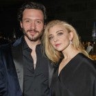 Cast members David Oakes (L) and Natalie Dormer attend the press night after party for "Venus In Fur" at Mint Leaf on October 17, 2017 in London, England.