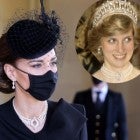 Kate MIddleton wears Queen Elizabeth and Princess Diana's Necklace