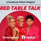 Red Table Talk art with Adrienne Banfield-Norris, Jada Pinkett Smith and Willow Smith.