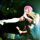  Johnny Solinger of Skid Row performs at Manchester Academy on October 24, 2013 in Manchester, England.