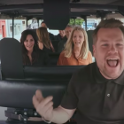 'Friends' cast with James Corden