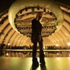 Billie Eilish standing on the stage of the Hollywood Bowl