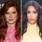Debra Messing and Kim Kardashian