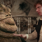 Jabba the Hutt and Han Solo converse in 'A New Hope.'