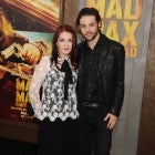 Priscilla Presley and son Navarone pose on the red carpet