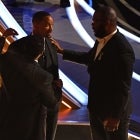 Denzel Washington (L), US actor Will Smith (C) and US actor-producer Tyler Perry chat during the 94th Oscars at the Dolby Theatre in Hollywood, California on March 27, 2022.