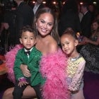 Chrissy Teigen with Miles and Luna