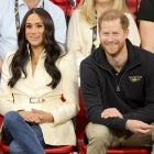 Prince Harry and Meghan Markle Watching Sitting Volleyball