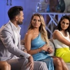 Carl Radke, Lindsay Hubbard and Paige DeSorbo deep in discussion at Summer House's season 6 reunion