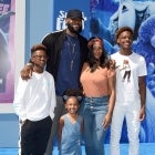 LeBron James, Savannah James, LeBron James Jr., Bryce Maximus James and Zhuri James