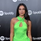 Dua Lipa poses backstage at Spotify Beach on June 21, 2022 in Cannes, France.