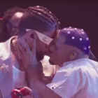 Bad Bunny and male dancer