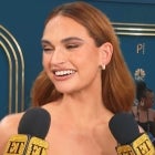Lily James Is Sewn Into Her Versace Dress at the 2022 Emmys! (Exclusive)