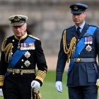 King Charles III and Prince William arrive at St George's Chapel for Queen Elizabeth's Funeral