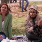 Robyn Dixon and Karen Huger in a scene from season 7 of The Real Housewives of Potomac
