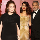 Drew Barrymore and the Clooneys