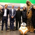 Prince Harry and Prince William on Star Wars set