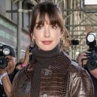 Anne Hathaway arrives at the Michael Kors Collection fashion show