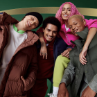 Friends hanging out in lululemon