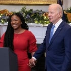 Cherelle Griner and President Joe Biden