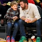 Ben Affleck attends basketball game with son