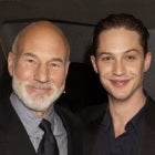Patrick Stewart and Tom Hardy at the premiere of 'Star Trek: Nemesis' in 2002.