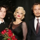 Dylan and Brandon Lee with Pamela Anderson