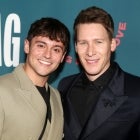 Tom Daley (L) and Dustin Lance Black pose at the PFLAG 50th Anniversary Gala at The New York Marriott Marquis on March 3, 2023 in New York City