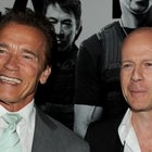 Arnold Schwarzenegger, Bruce Willis at the premiere of Lionsgate Films' "The Expendables" at Grauman's Chinese Theatre on August 3, 2010 in Hollywood, California.