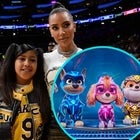 Kim Kardashian and North West; Paw Patrol