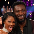 Charity Lawson and Dotun Olubeko 