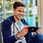 Man playing Nintendo Switch
