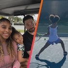 Serena Williams’ Daughter Olympia Shows Off Back-Hand Playing Tennis 