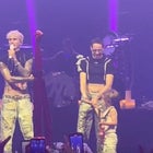 Machine Gun Kelly Pete Davidson On Stage Backgrid