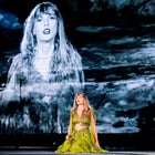 Taylor Swift performs onstage during "Taylor Swift | The Eras Tour" at Estadio Olimpico Nilton Santos on November 17, 2023 in Rio de Janeiro, Rio de Janeiro.