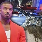 Michael B. Jordan Allegedly Crashes Blue Ferrari in Hollywood: See the Aftermath 