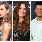 Taylor Swift, Julia Roberts and Patrick Mahomes