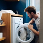 Man doing laundry
